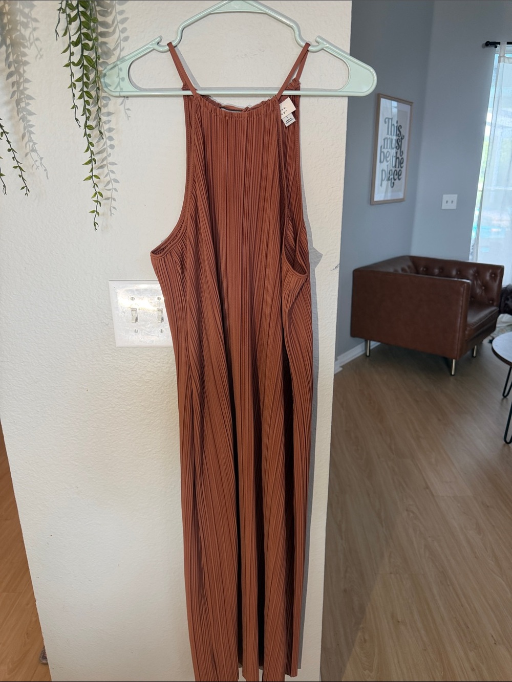 a new day Rust Pleated Maxi Dress